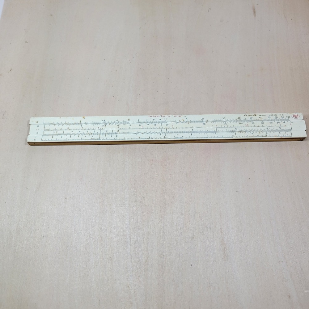 Frederick Post Co No 1447 Sun Hemmi‎ Japan Slide Rule Vintage Engineering Tool